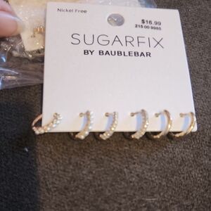 Sugarfix by BaubleBar Gold and White Earrings